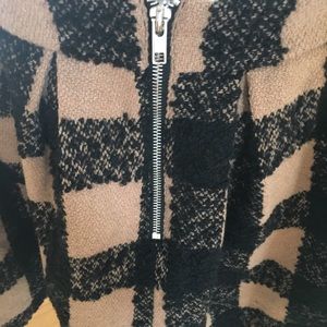 Tweed Checkered Mini Skirt - High-waisted